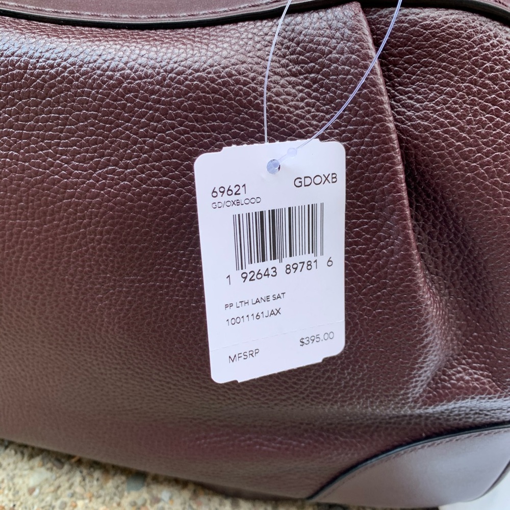✅SOLD!! COACH: Soft Leather MERLOT SATCHEL - Picture 5 of 10
